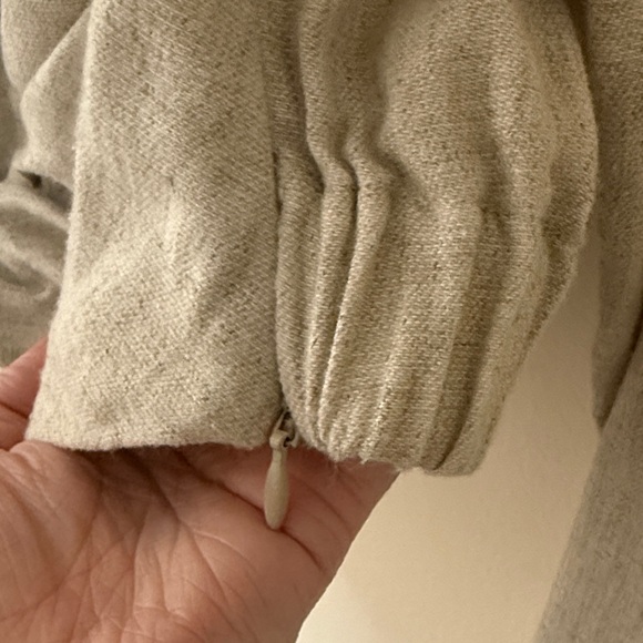 Zara Light Beige Twist Front Blouse - Picture 3 of 4